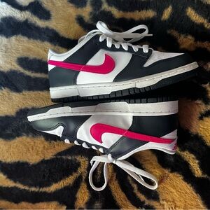 Nike Dunk Low in Navy, White, and Pink Size 7.5 Women